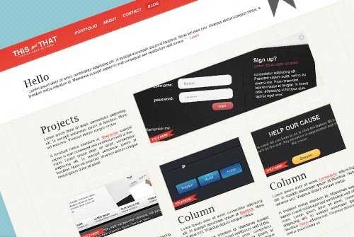 THISandTHAT: Vintage Website Template [Free PSD]