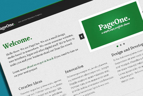 PageOne - One Page Portfolio Website Template