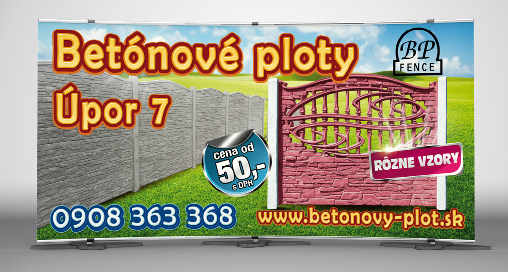 Betónové Ploty Bannerová Plachta