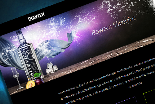 Web stránka Destiláty Bowten