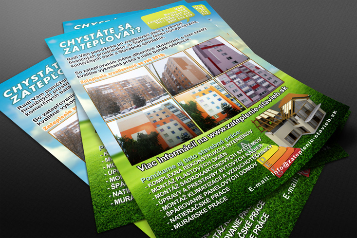 Zatepľovanie stavieb – leták
